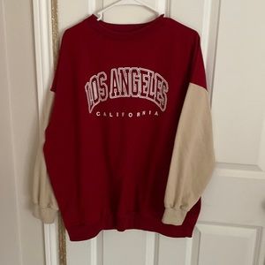 Big red LA oversized sweatshirt!
